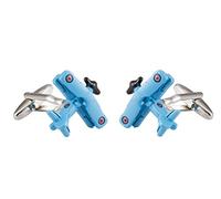 Knighthood Men's Unique Falcon Air Craft Plane Blue Tuxedo Cufflinks Blue