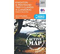 Knighton & Presteigne / Tref-y-Clawdd a Llanandras Map | Weatherproof | Kington & Hay-on-Wye | Ordnance Survey | OS Explorer Active Map 201 | England | Walks | Hiking | Maps | Adventure