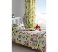 Knights And Dragons Kids Toddler Size Bed Reversible Duvet Set With Pillowcase - 70 X 140Cm