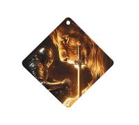 Knights And Lion Cute Car Air Fresheners Long Lasting Scent Car Mirror Hanging Scented Cards Tablets Rhombus