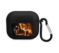 Knights And Lion Trendy Bluetooth Earbuds Protector Colorful Wireless Earbud Case Covers Compatible with Airpods 3