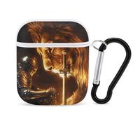 Knights And Lion Trendy Bluetooth Earbuds Protector Cute Wireless Earbud Case Covers Compatible with Airpods 1/2