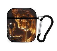 Knights And Lion Trendy Bluetooth Earbuds Protector Cute Wireless Earbud Case Covers Compatible with Airpods 1/2
