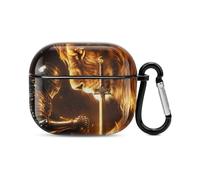 Knights And Lion Trendy Bluetooth Earbuds Protector Printed Wireless Earbud Case Covers Compatible with Airpods 3