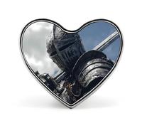 Knights Armor Sword Unisex Novelty Brooches & Pins Heart Metal Lapel Badge for Clothing Shawl Hat