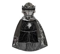 Knight's Costume with Cape and Crown Silver 5/6 years