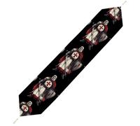 Knights Cute Table Runner with Tassels Soft Plush Table Cloth for Party Home Decoration