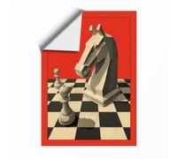 Knight's Gambit Geometric Unframed Wall Art Print A1 (84.1×59.4cm), Wall Decor for Living Room, Bedroom, Office & Home, Art Gift