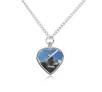 Knights Holding His Sword Urn Necklace for Ashes Pet Dog Cat Cremation Jewellery Alloy Memorial Keepsake Pendant