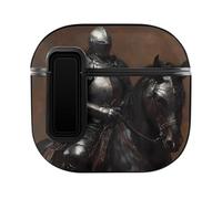 Knights Horse Armor Headphone & Earphone Cases Compatible with Airpod 4 Scratch-Resistant PC Protective Cover with Secure Buckle