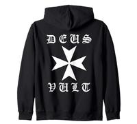 Knights Hospitaller Maltese Catholic Christian Deus Vult Zip Hoodie