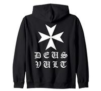 Knights Hospitaller Maltese Catholic Christian Deus Vult Zip Hoodie