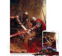 Knights Locked in Combat 1000 Pieces Jigsaws Adults Puzzles Gifts Creative Play Nice Thick Real Challenge Great Gift (38x52cm)