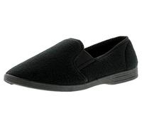Knights Lynx Mens Moccasin & Full Slippers - Black Moccasin Slippers Men Perfect for Lounging Around the House, Comfortable & Durable Fleece Lined Indoor Shoes Black 13 UK