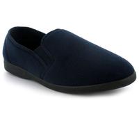 Knights Lynx Slip On Full Mens Moccasin Slippers - Navy Warm House Slippers for Men. Classic Men's Slippers with Fleece Upper. Men's Moccasin Slippers/Indoor Shoes Navy 13 UK