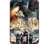 Knights of the Damned Vintage Metal Tin Sign Movie Poster Wall Art Decor 8x12 Inch for Home Cafes Office Store Pubs Club Sign Gift