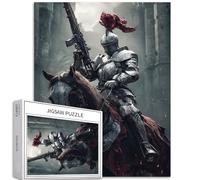 Knights on The Battlefield 1000 Piece Jigsaw Puzzles for Adults Modern Weapon Scene Art Jigsaw Puzzle Challenging Family Activity Games Colorful DIY Craft Puzzle for Home Decor Gifts 20" ×27"