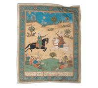 Knights Passing through Desert Trees And Plants Pattern Blanket Novel Design Dormitory Soft Comfortable Fluffy Bedding Four Seasons 80x90inch(200x230cm)