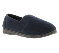 Knights Polar Boys Navy Blue Twin Gusset Fleece Slippers, Size: 12