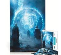 Knights Portal Jigsaw Puzzles for Adults1000 Piece Logic Skill Precise Connection Family Bond Home Decor (38x26cm)