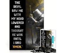 Knight's Prayer︰ Defeating The Devil 1000 Piece Puzzle For Teenagers Pastime Game Tight Connection Home Play Unique Gift (38x52cm)