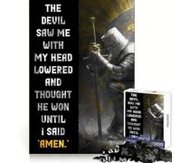 Knight's Prayer︰ Defeating The Devil 1000 Piece Puzzle For Teenagers Pastime Game Tight Connection Home Play Unique Gift (38x52cm)