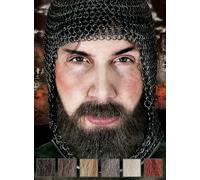 Knights Real Hair Beard Moustache Realistic Stage Fake Medieval Human Facial Set