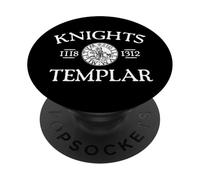 Knights Templar 1118-1312 White Print PopSockets Adhesive PopGrip