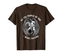 Knights Templar by The Power of GOD I Shall Defend T-Shirt, Men, Brown, Medium