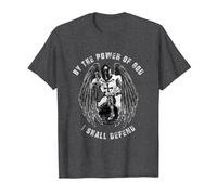 Knights Templar by The Power of GOD I Shall Defend T-Shirt, Men, Dark Heather Grey, 5X-Large