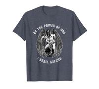 Knights Templar by The Power of GOD I Shall Defend T-Shirt, Men, Heather Blue, 6X-Large