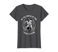 Knights Templar by The Power of GOD I Shall Defend T-Shirt, Women, Dark Heather Grey, Large