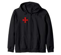 Knights Templar Cross Catholic Christian Order The Crusades Zip Hoodie