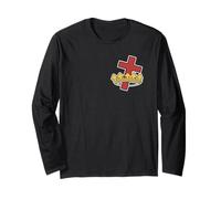 Knights Templar Cross with Crown Long Sleeve T-Shirt