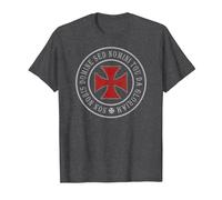 Knights Templar Crusader Cross Deus Vult 1095 Shield T-Shirt T-Shirt, Men, Dark Heather Grey, 5X-Large
