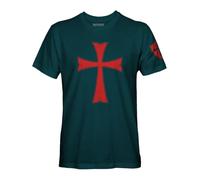 Knights Templar Crusader Cross Men's T Shirt - MIDNIGHT - Large