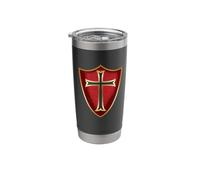 Knights Templar Crusader Cross Stainless Steel Insulated Tumbler