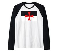 Knights Templar Flag Order of Solomon's Temple Apparel Gift Raglan Baseball Tee