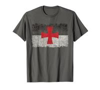 Knights Templar Flag with grungy look T-Shirt