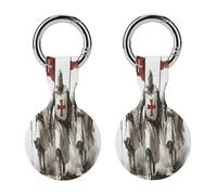 Knights Templar Funny Protective Case Compatible with Airtag GPS Tag Tracker Cover for Pet Luggage Key