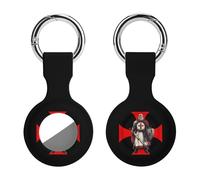 Knights Templar Funny Protective Case Compatible with Airtag GPS Tag Tracker Cover for Pet Luggage Key