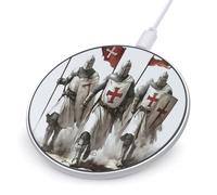 Knights Templar Funny Wireless Charger Pad 10W Lightweight Charging Station Personalized Gifts for Travel Home Office