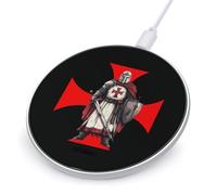 Knights Templar Funny Wireless Charger Pad 10W Lightweight Charging Station Personalized Gifts for Travel Home Office