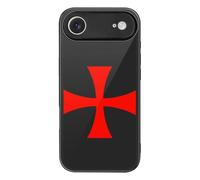 Knights Templar Glass Back Mobile Phone Basic Cases Compatible with iPhone 17/17 Air/17 Pro/17 Pro Max Anti-Scratch Covers