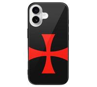 Knights Templar Glass Mobile Phone Basic Cases Compatible with iPhone 16/16 Plus/16 Pro/16 Pro Max/16 E Anti-Scratch Covers