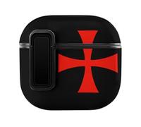 Knights Templar Headphone & Earphone Cases Compatible with Airpod 4 Scratch-Resistant PC Protective Cover with Secure Buckle