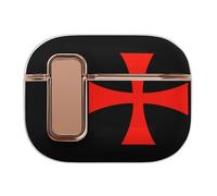Knights Templar Headphone & Earphone Cases Compatible with Airpod Pro Scratch-Resistant PC Protective Cover with Secure Buckle