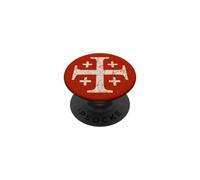 Knights Templar Jerusalem Cross Antique White Distressed PopSockets Adhesive PopGrip