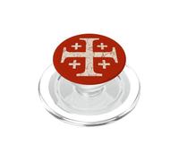 Knights Templar Jerusalem Cross Antique White Distressed PopSockets PopGrip for MagSafe