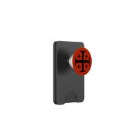 Knights Templar Jerusalem Cross Black Distressed PopSockets PopWallet for MagSafe